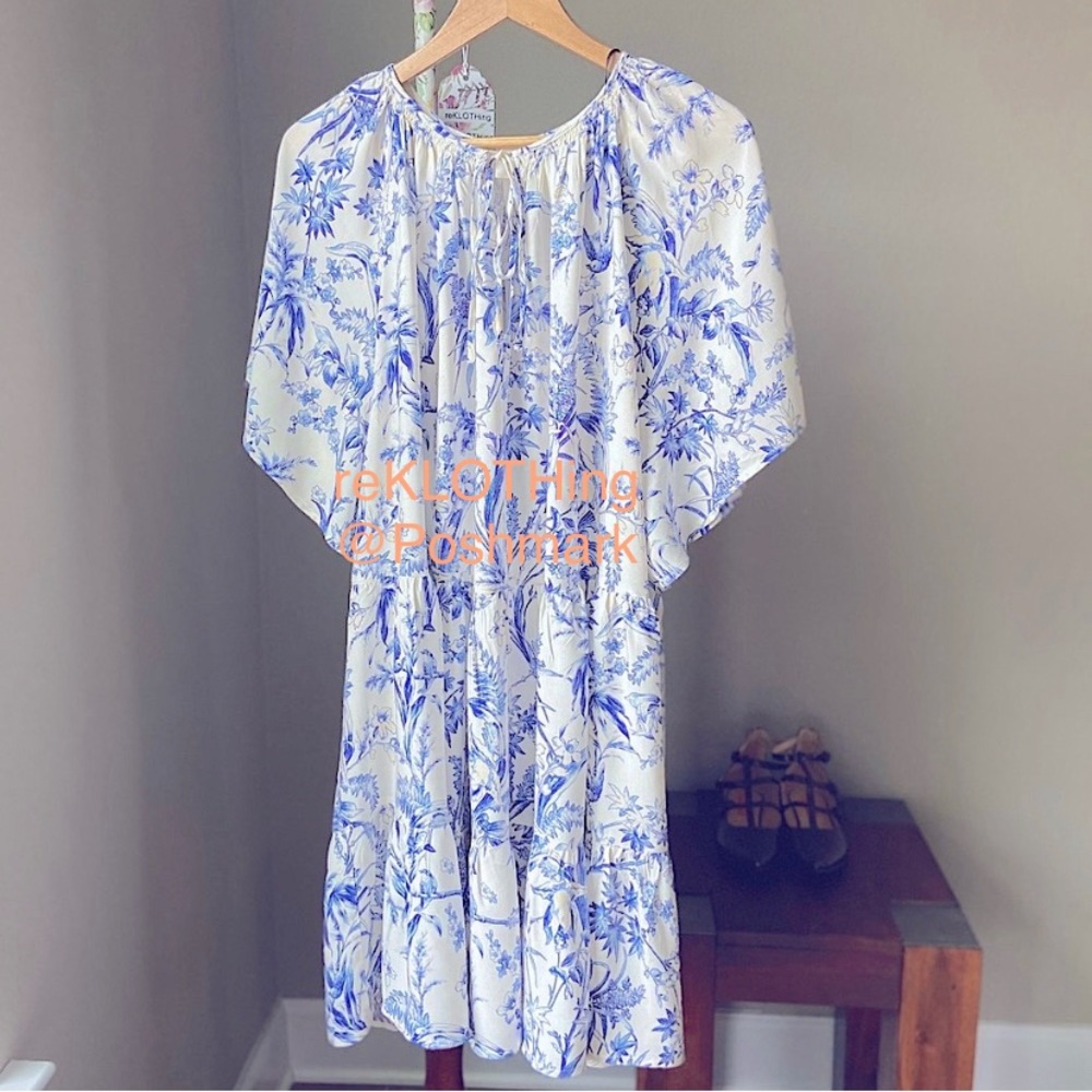 H&M A-line Spring Floral Raglan-sleeved Dress - Picture 5 of 14